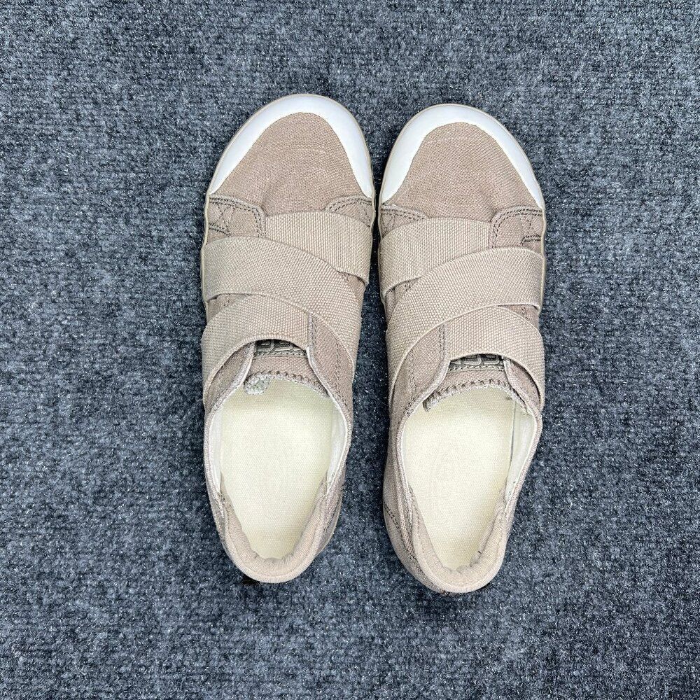 Keen Elsa III Shoes Womens Size 7.5 Tan Canvas Slip On Athletic Outdoor Sneakers - Picture 8 of 11